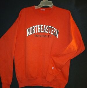 Northeastern University Champion Red Sweatshirt. XL